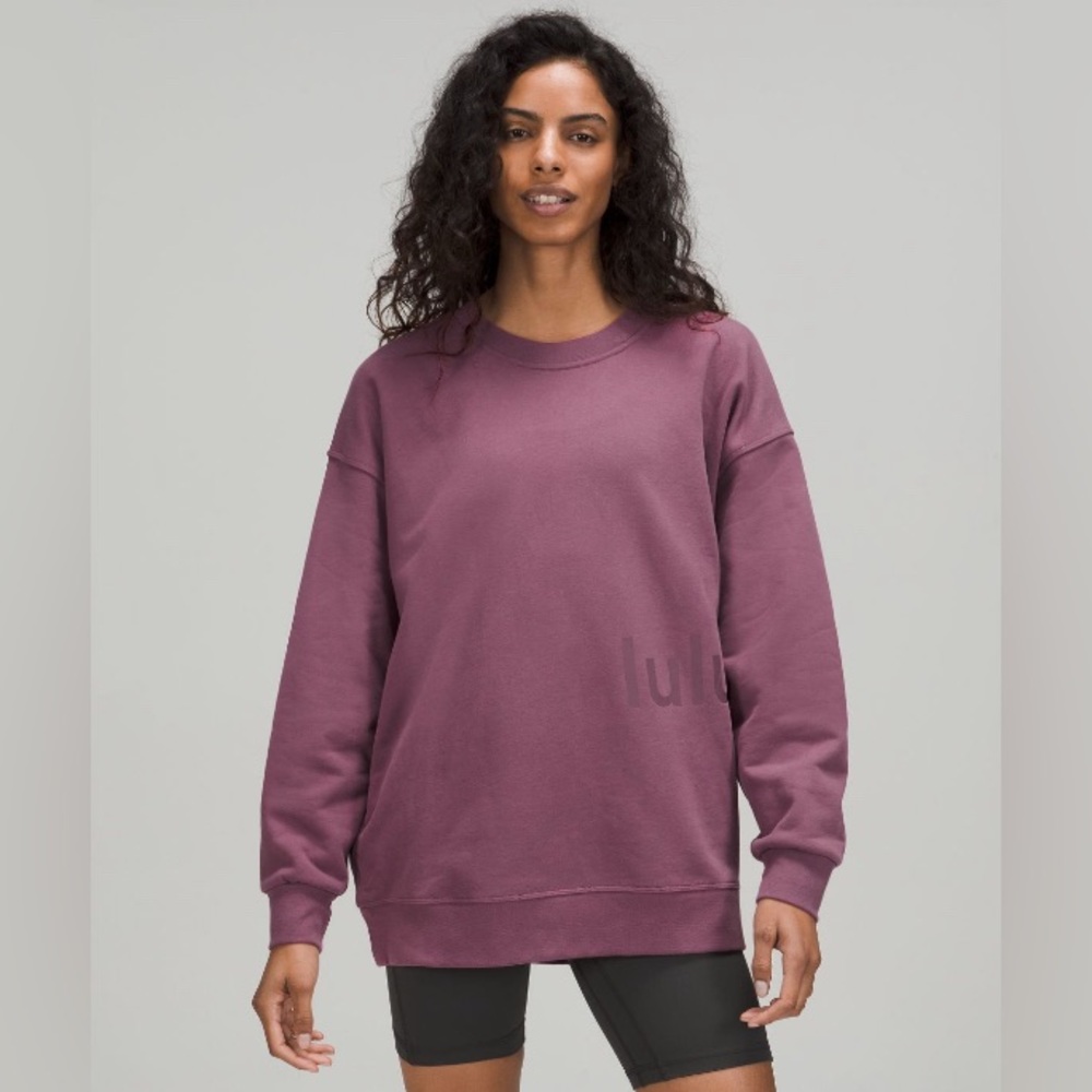 Lululemon Perfectly Oversized Crew (Graphic) in Plum